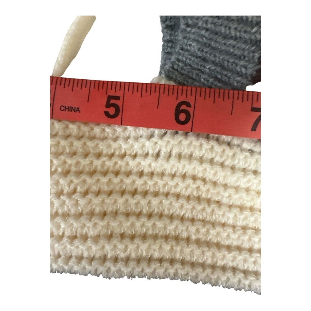 SHEIN Striped Knit Crop Top Size S Blue Brown Colorblock Tie Back Y2K Sweater - Picture 5 of 9